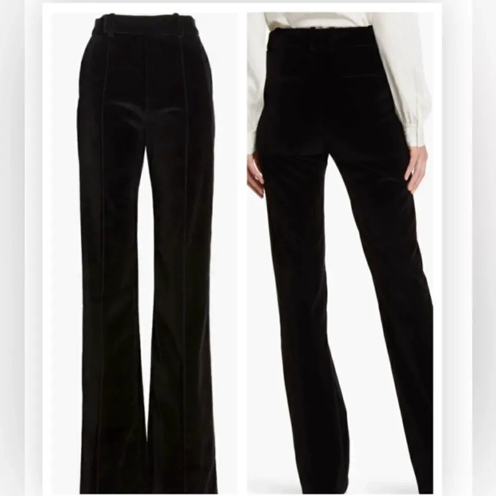 Frame The Slim Stacked Velvet Trousers size 4 New with Tags $548